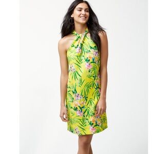 Tommy Bahama Humming A Bloom Linen Halter Dress size M